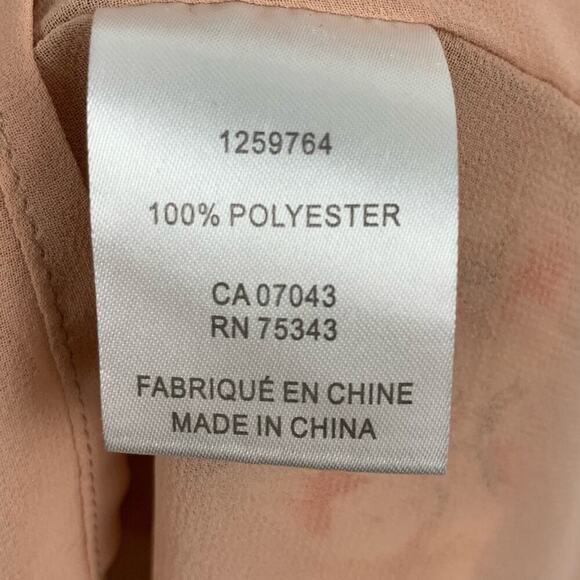 Joie Women Floral Swiss Dot 3/4 Sleeve Pink Blouse Top Spring Office Large - Picture 6 of 8